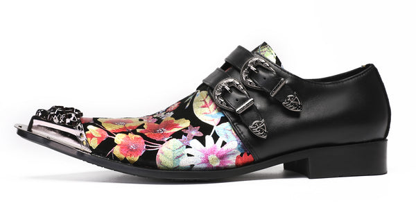 Santimon Mens Casual Dress Two Tone Western Loafers