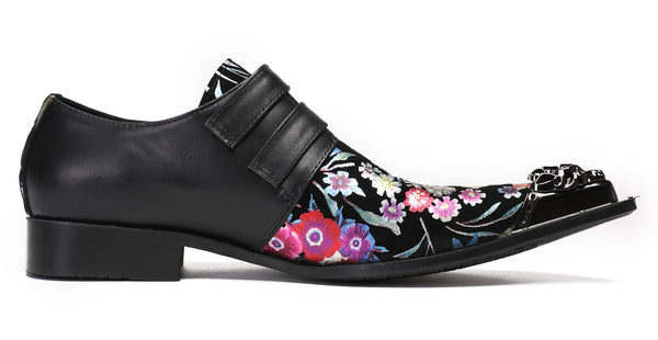 Santimon Mens Casual Dress Two Tone Western Loafers