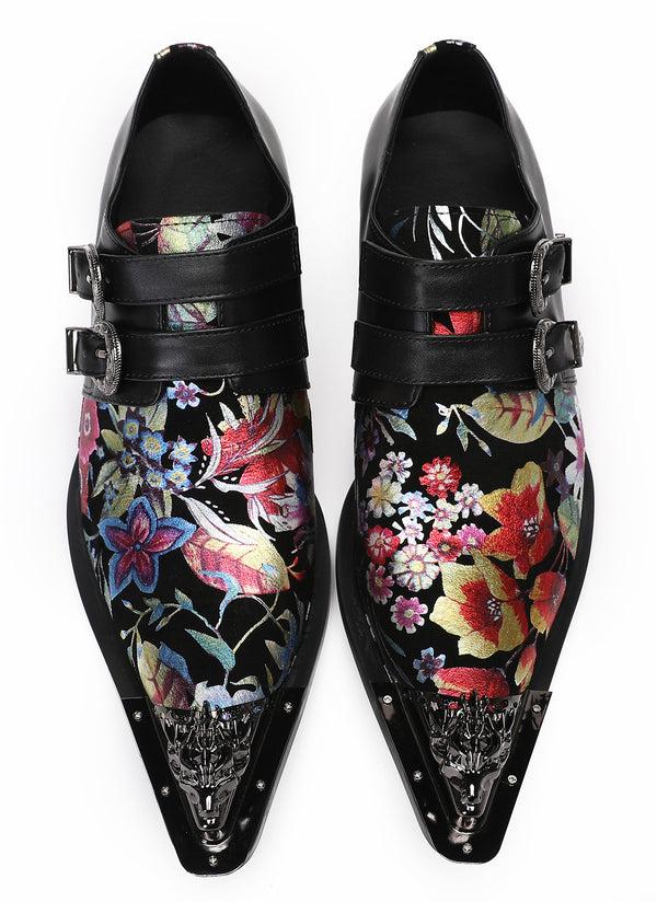 Santimon Mens Casual Dress Two Tone Western Loafers