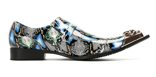 Santimon Mens Casual Meatal Tip Toe Slip On Western Loafers