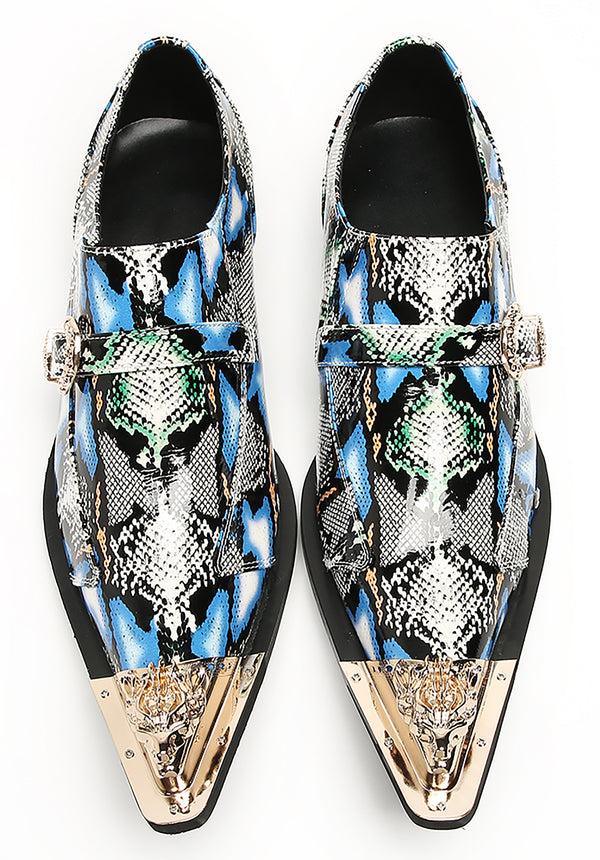 Santimon Mens Casual Meatal Tip Toe Slip On Western Loafers