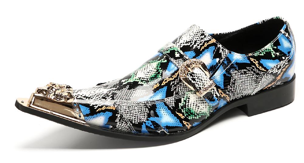 santimon Mens Casual Meatal Tip Toe Slip On Western Loafers