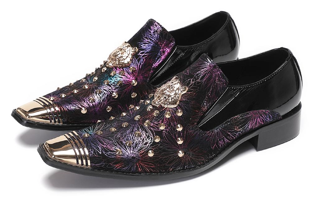 santimon Mens Casual Party Loafers Glitter Sequin Shoes