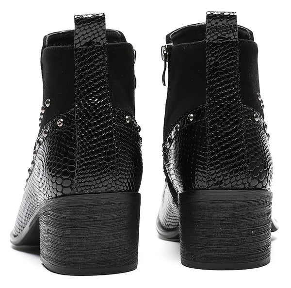 Santimon Mens Chelsea Boots Beads Zipper Ankle Boots