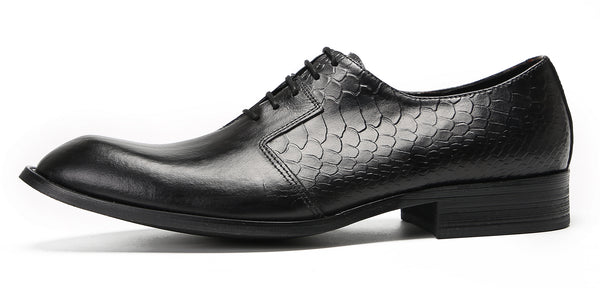 Santimon Mens Crocodile Printed Wedding Oxfords Tuxedo Shoes