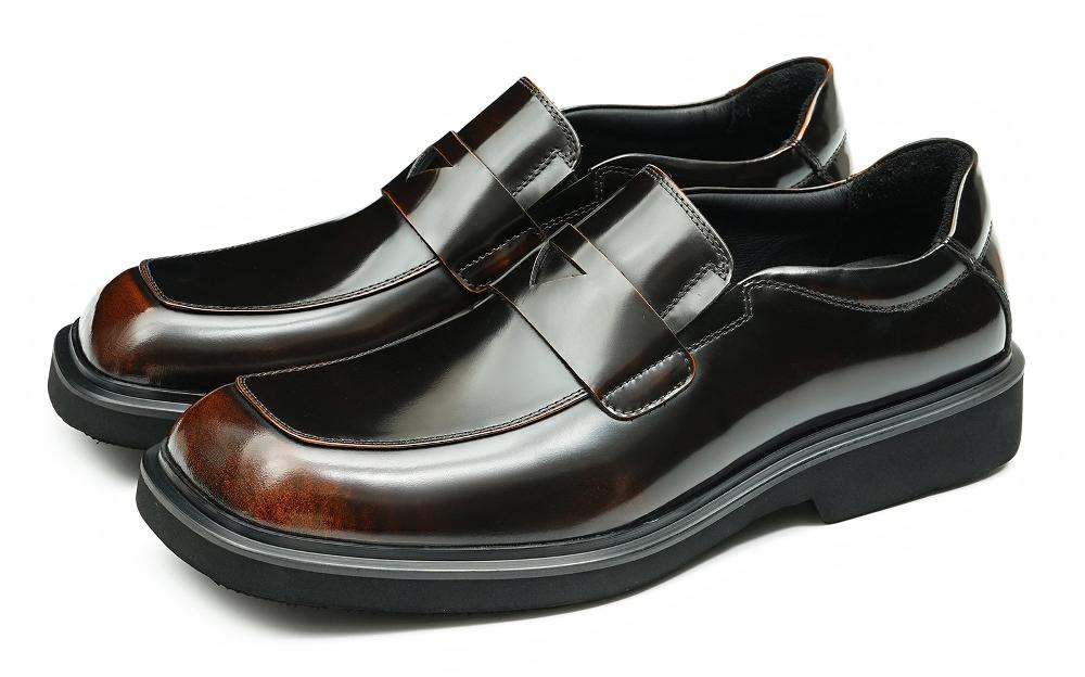 santimon Mens Formal Dress Square Toe Penny Loafers