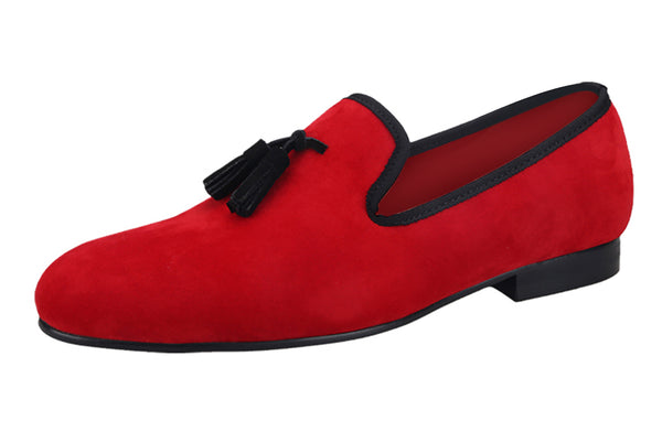 Santimon Mens Tassel Loafers Slip On Velvet Loafers