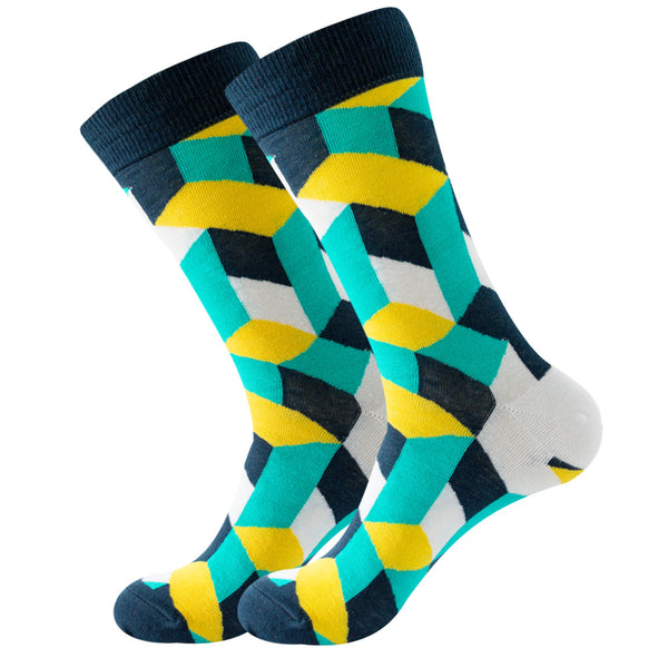 Santimon Argyle Cotton Socks 1 Pair Set