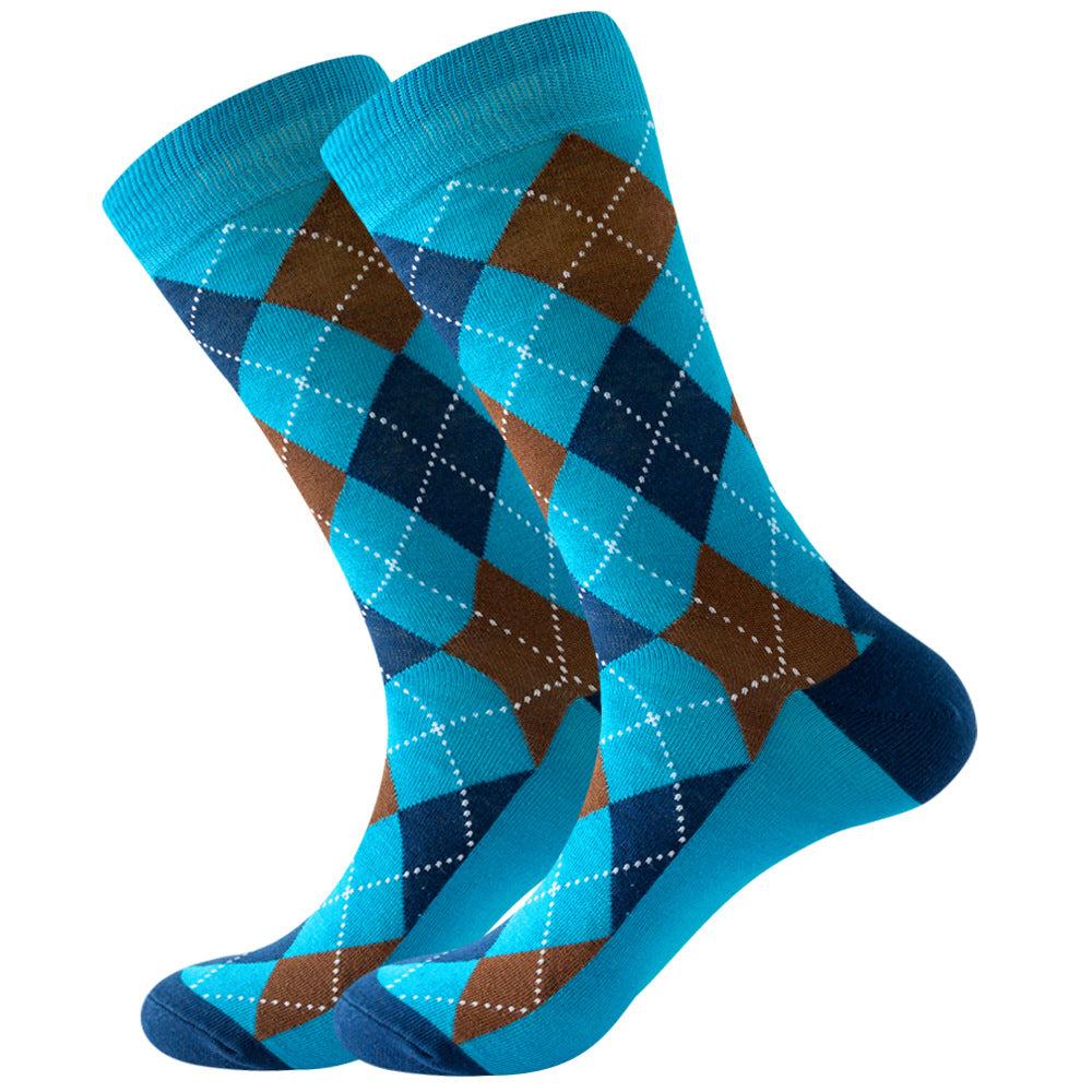 santimon Argyle Cotton Socks 1 Pair Set