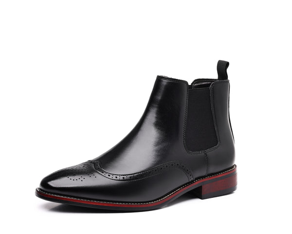 Santimon Brogue-Detail Chelsea Boots