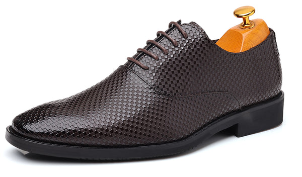 Santimon Men's All Checkered Plain Oxfords