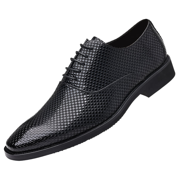 Santimon Men's All Checkered Plain Oxfords