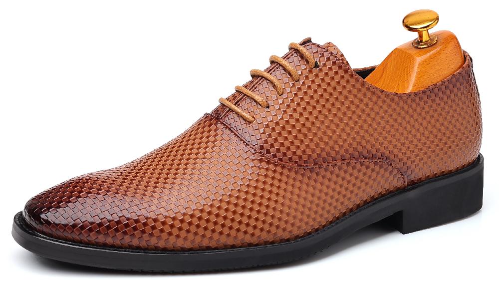 santimon Men's All Checkered Plain Oxfords