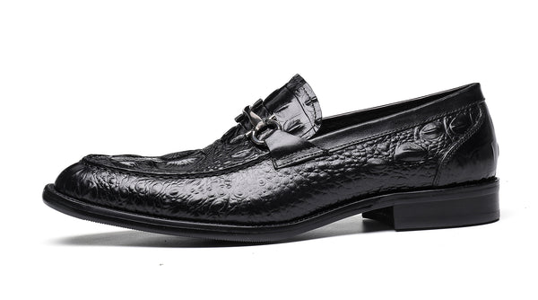 Santimon Men's Alligator Patent Loafers