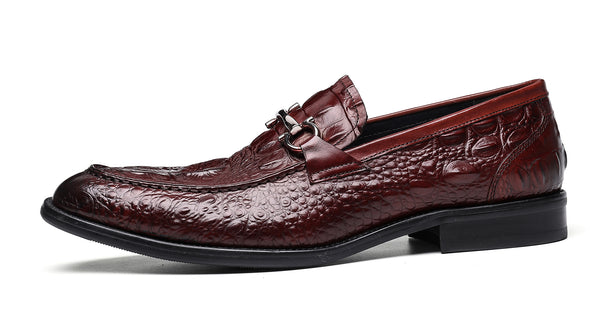 Santimon Men's Alligator Patent Loafers