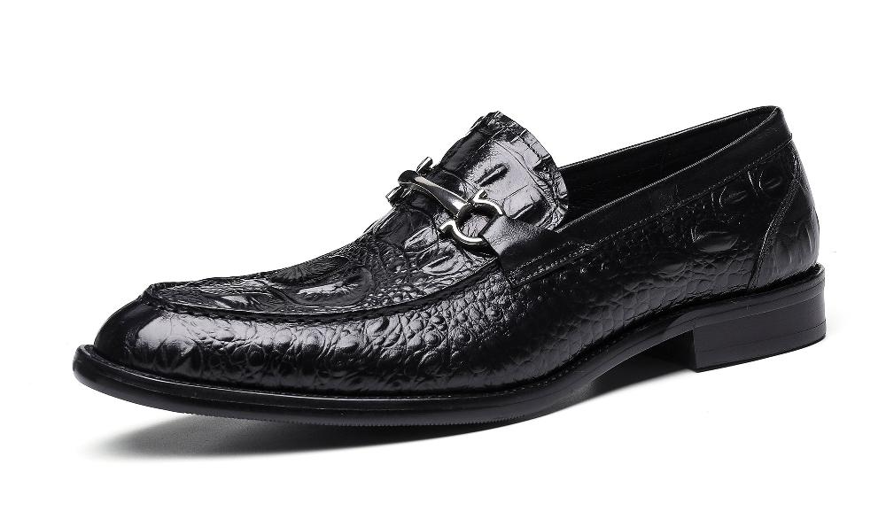 santimon Men's Alligator Patent Loafers