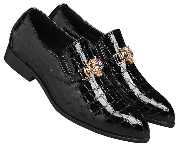 Santimon Men's Alligator Smoking Loafers