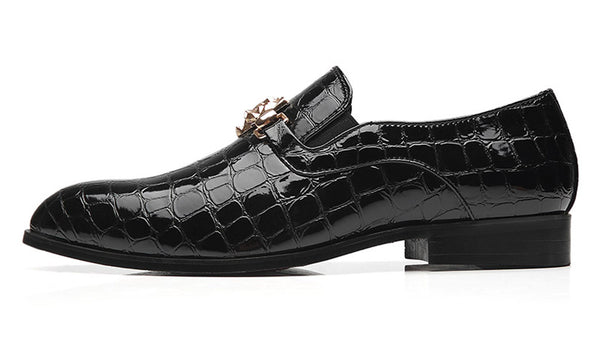 Santimon Men's Alligator Smoking Loafers