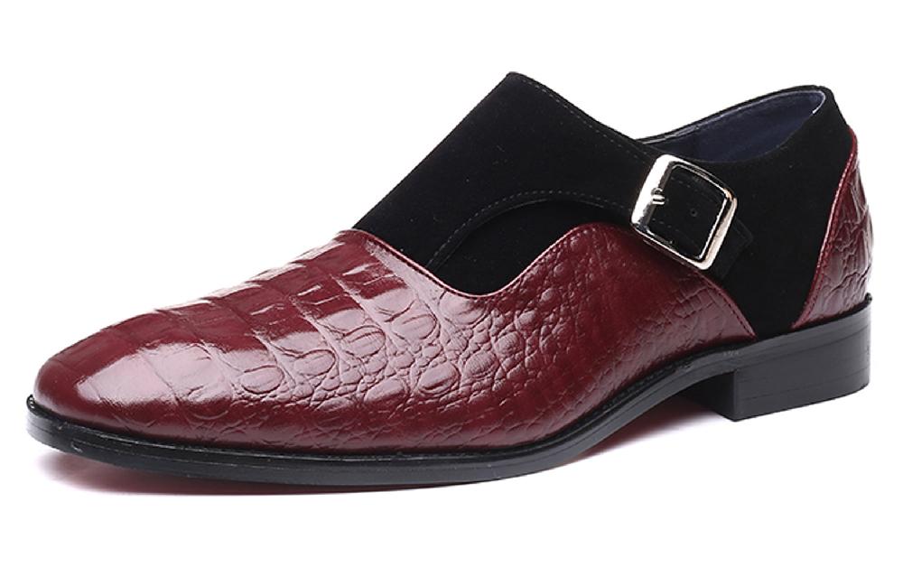 santimon Men's Alligator Suede Smoking Loafers