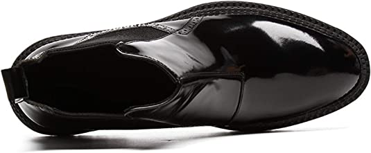 Santimon Men's Ankle Chelsea Boot Black Brown