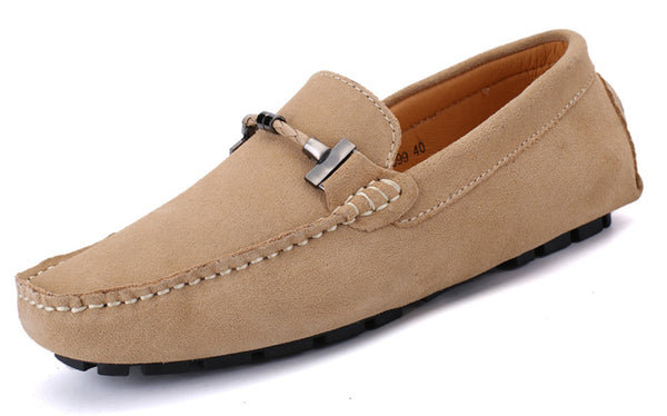 Santimon Men's Belt Hardware Driving Moccasins