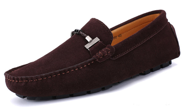 Santimon Men's Belt Hardware Driving Moccasins