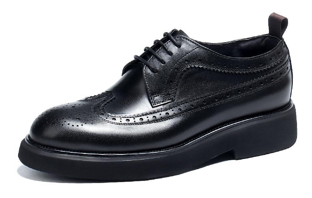 santimon Men's Brogue Fashion Leather Derby