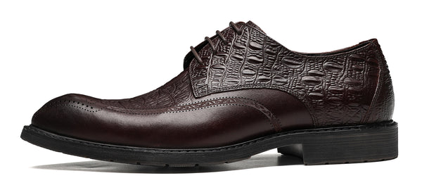 Santimon Men's Brogue Genuine Leather Derby