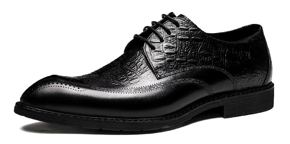 santimon Men's Brogue Genuine Leather Derby