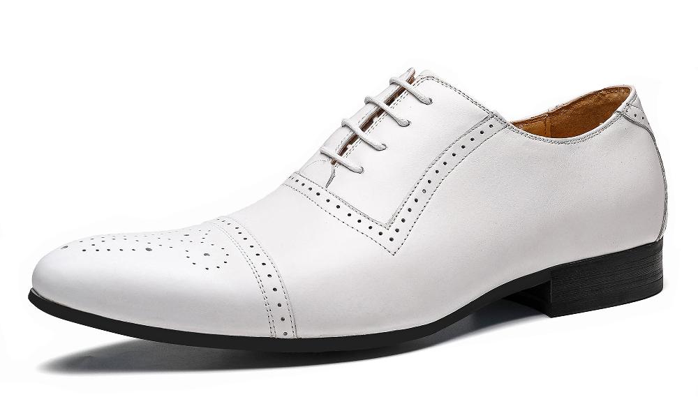 santimon Men's Brogue Genuine Leather Oxford