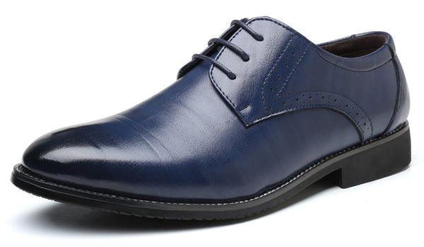 Santimon Men's Brogue Plain Derby Shoes