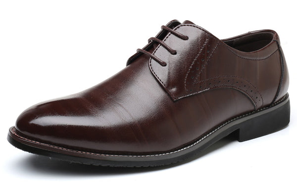 Santimon Men's Brogue Plain Derby Shoes