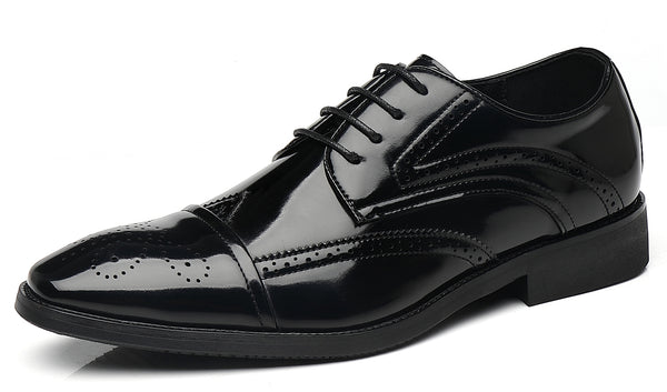 Santimon Men's Brogues Wingtip Derby Shoes