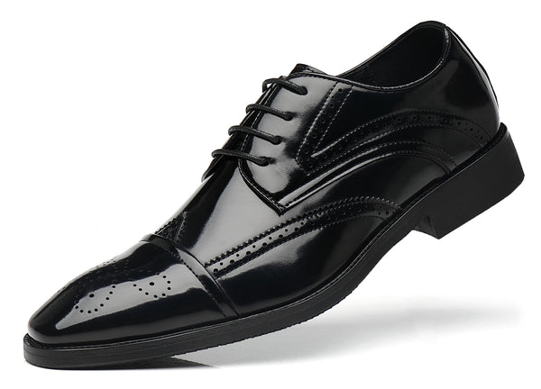 Santimon Men's Brogues Wingtip Derby Shoes