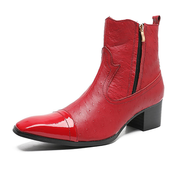 Santimon Men's Cap Toe Western Boots