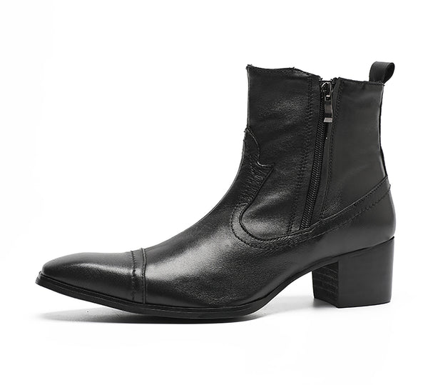 Santimon Men's Cap Toe Western Boots