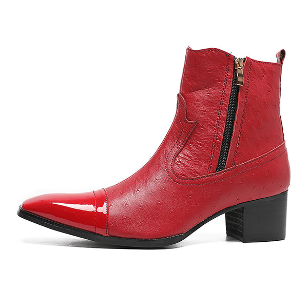 Santimon Men's Cap Toe Western Boots