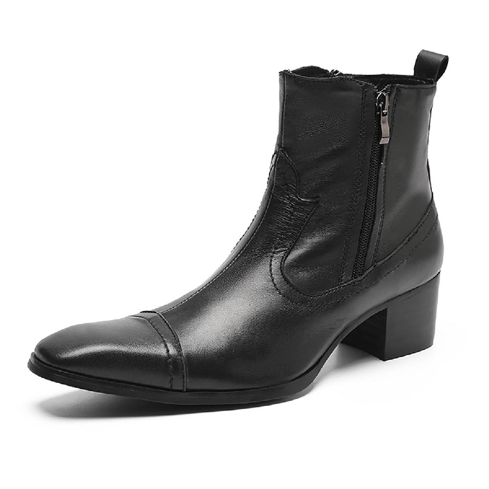 santimon Men's Cap Toe Western Boots