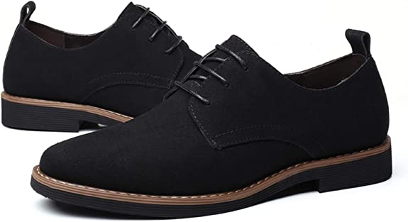 Santimon Men's Casual Derby Shoes Suede