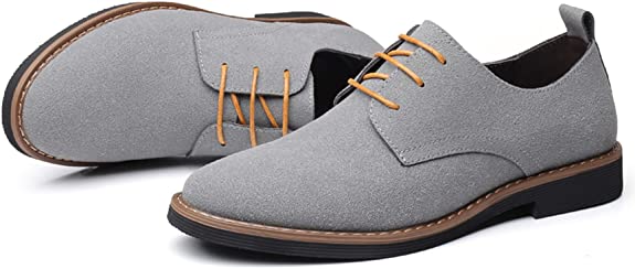 Santimon Men's Casual Derby Shoes Suede