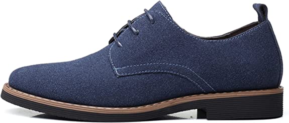 santimon Men's Casual Derby Shoes Suede