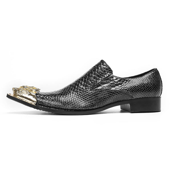 Santimon Men's Casual Metal-Tip Toe Penny Loafers