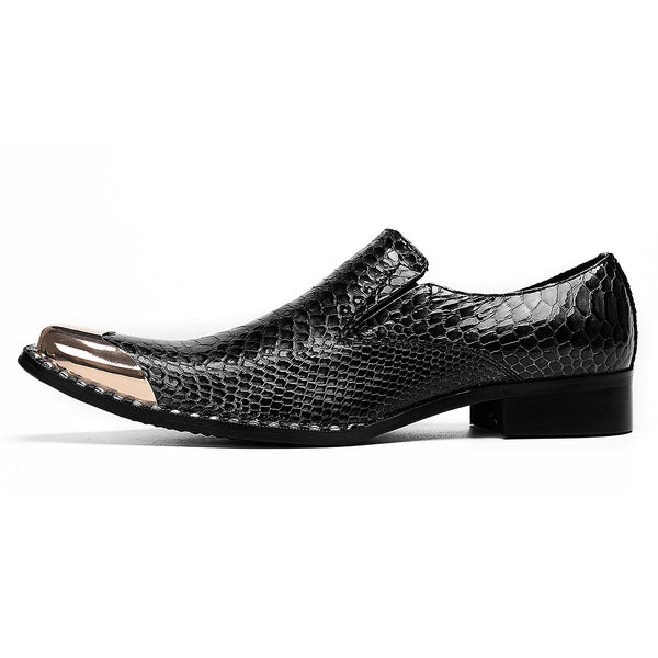 Santimon Men's Casual Metal-Tip Toe Penny Loafers
