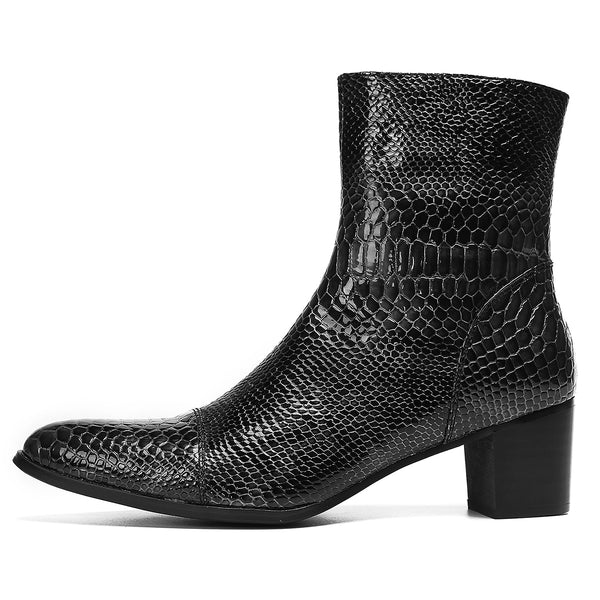 Santimon Men's Casual Metal-Tip Western Boots