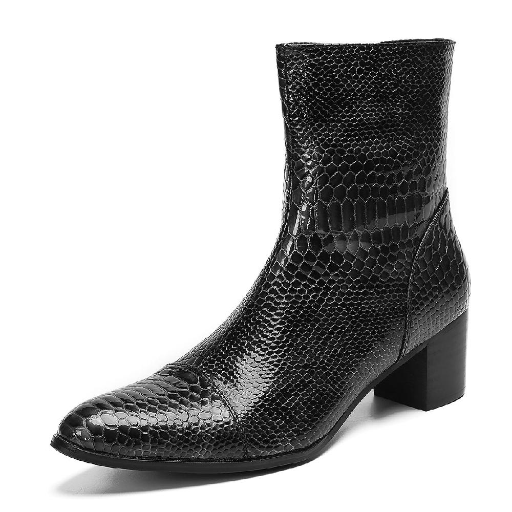 santimon Men's Casual Metal-Tip Western Boots