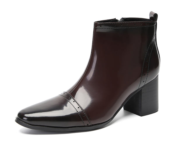 Santimon Men's Casual Mid Calf Western Boots