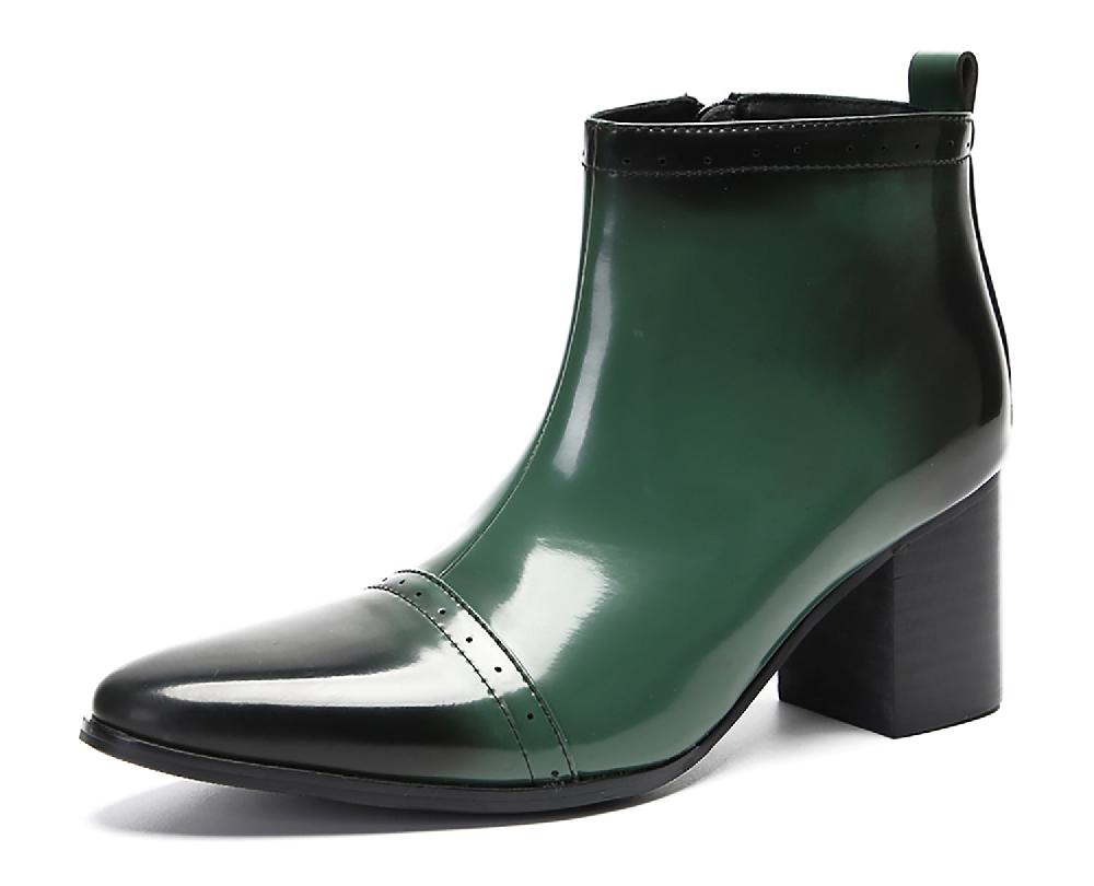 santimon Men's Casual Mid Calf Western Boots