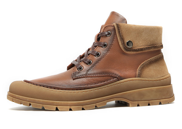 Santimon Men's Casual Mid Top Sneaker Oxford Boots