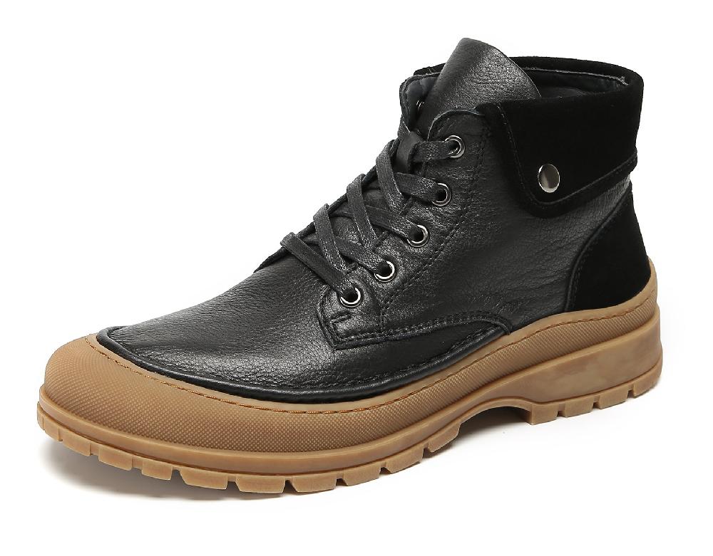 santimon Men's Casual Mid Top Sneaker Oxford Boots