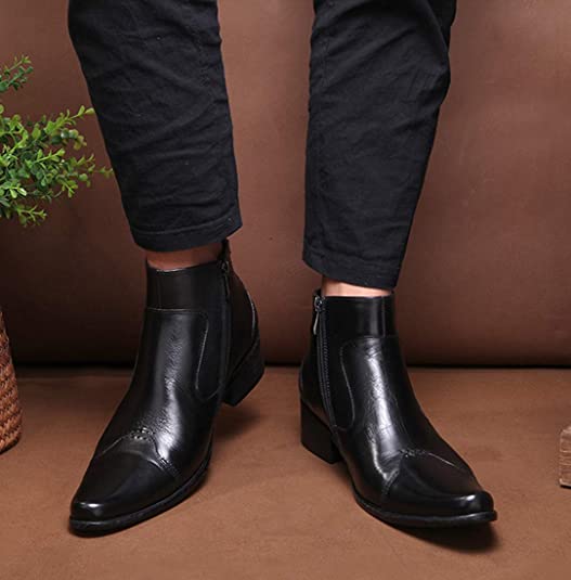 Santimon Men's Casual Plain Chelsea Boots